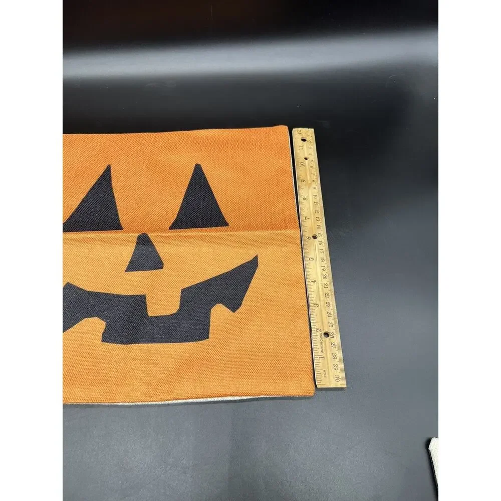 Halloween Pillow Case Covers 12x12 Set of 4 Decorative Jack O'Lantern Witch